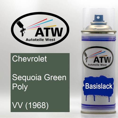 Chevrolet, Sequoia Green Poly, VV (1968): 400ml Sprühdose, von ATW Autoteile West.